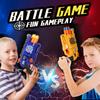Children 6-Shot Soft Bullet Gun with 20 Bullets Target Wristband Manual Toy Gun Indoor Outdoor Shooting Games Kids Gifts