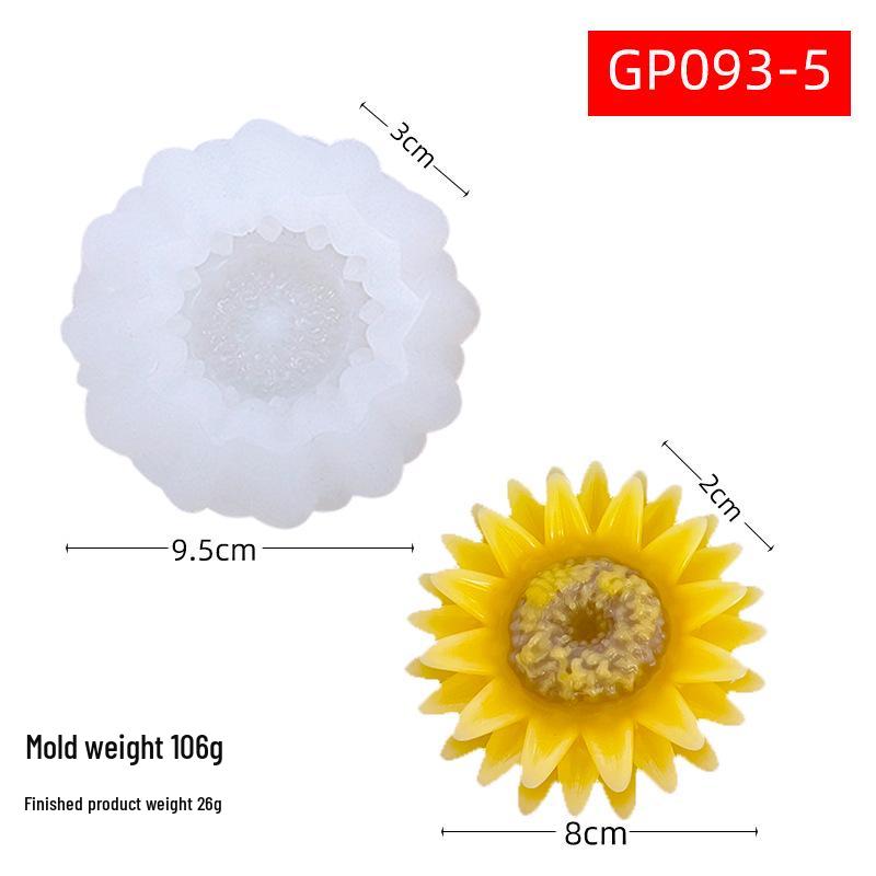 Peony Rose Silicone Candle Mold for Easy Demolding