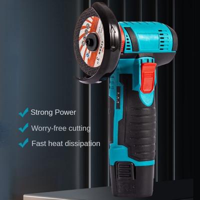 Máquina de Corte Recarregável Doméstica Ferramenta Elétrica de Polimento Azul Mini Máquina de Polimento Portátil Rebarbadora de Ângulo Elétrica