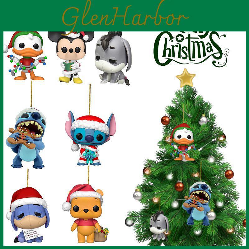 Festive 3.1in Acrylic Christmas Stitch Winnie Pendant Xmas Tree Decoration