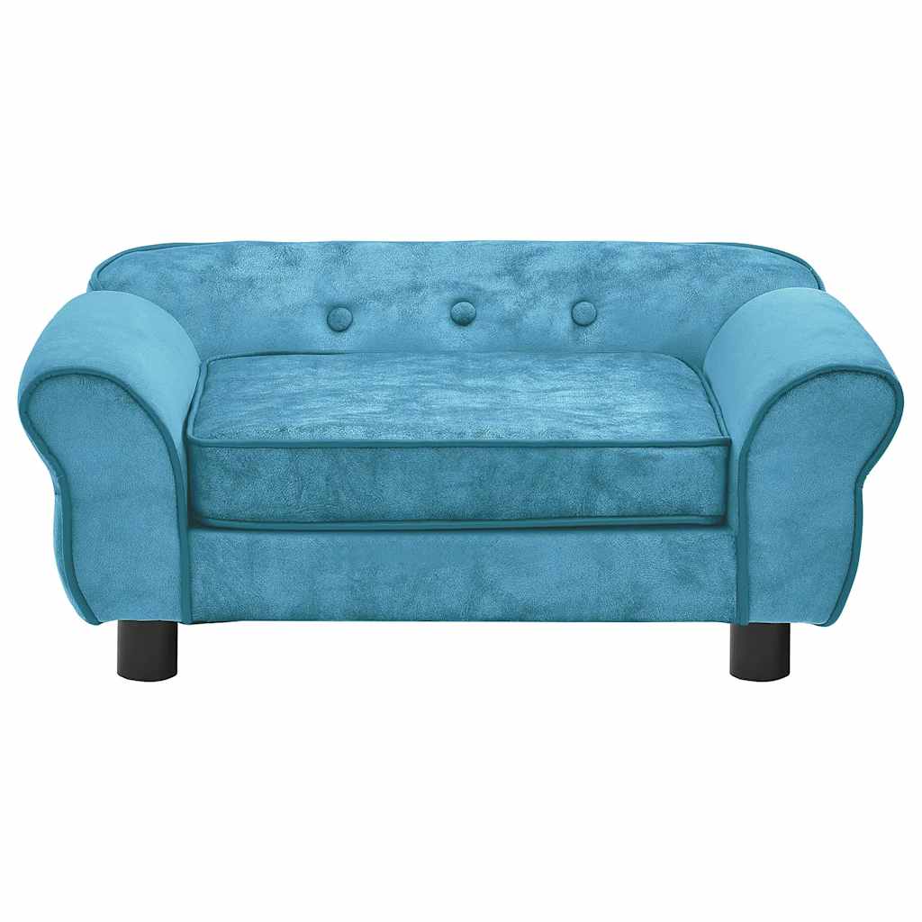 Pet Sofa Turquoise 72 X 45 X 30 Cm Plush