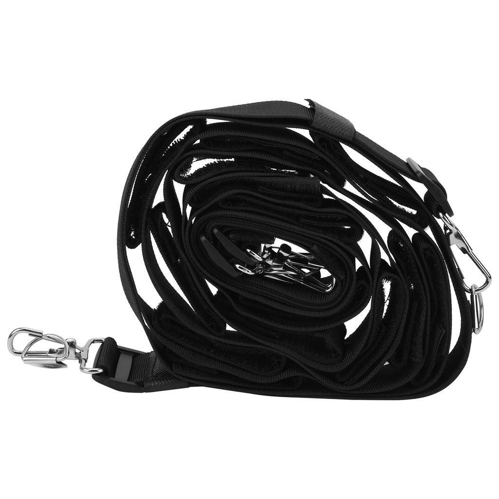 2Pcs Adjustable Vehicle Mounted Fishing Rod Rack Fixed Belt Hook and Loop 7?Hole Polyester