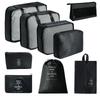 7-Piece Travel Storage Bag Set for Clothing and Luggage Organization