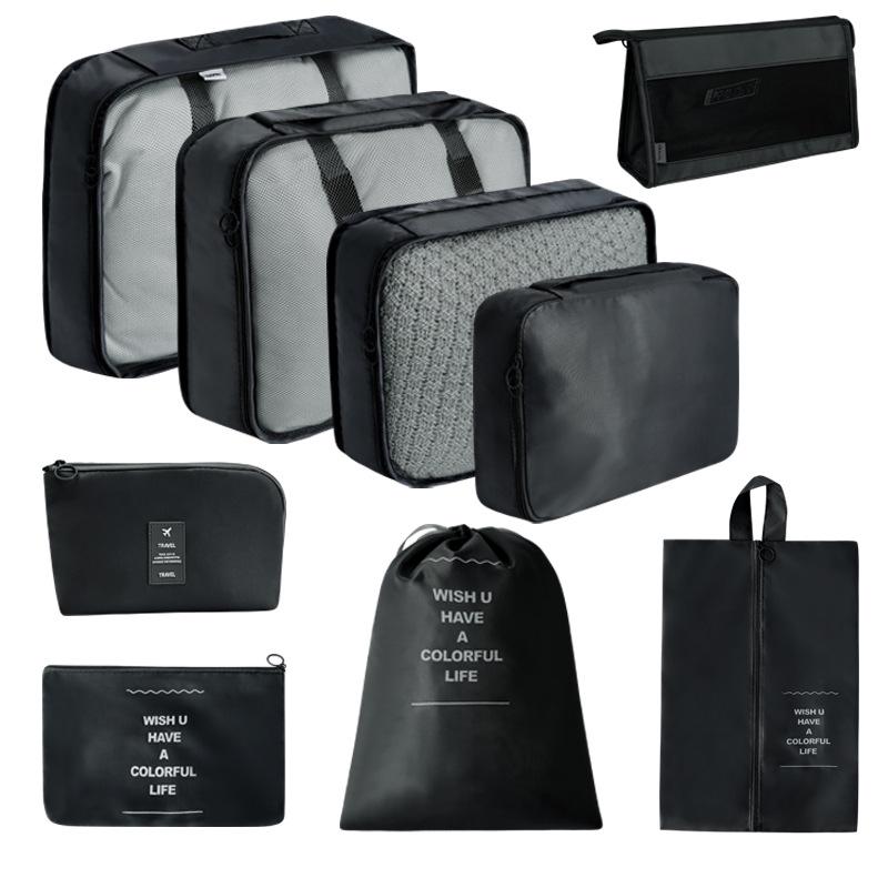 7-Piece Travel Storage Bag Set for Clothing and Luggage Organization