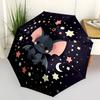 1pc Bat Night Automatic Open/Close Umbrella with Windproof, Functional Design, 8-Rib Sturdy Canopy, Durable Ribs,058