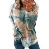 Women's Casual Fashion  Print Long Sleeve O-Neck Pullover Top