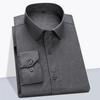 Camicia da uomo non stirabile, casual da lavoro, con fondo a camicia, camicia a maniche lunghe primaverile e autunnale