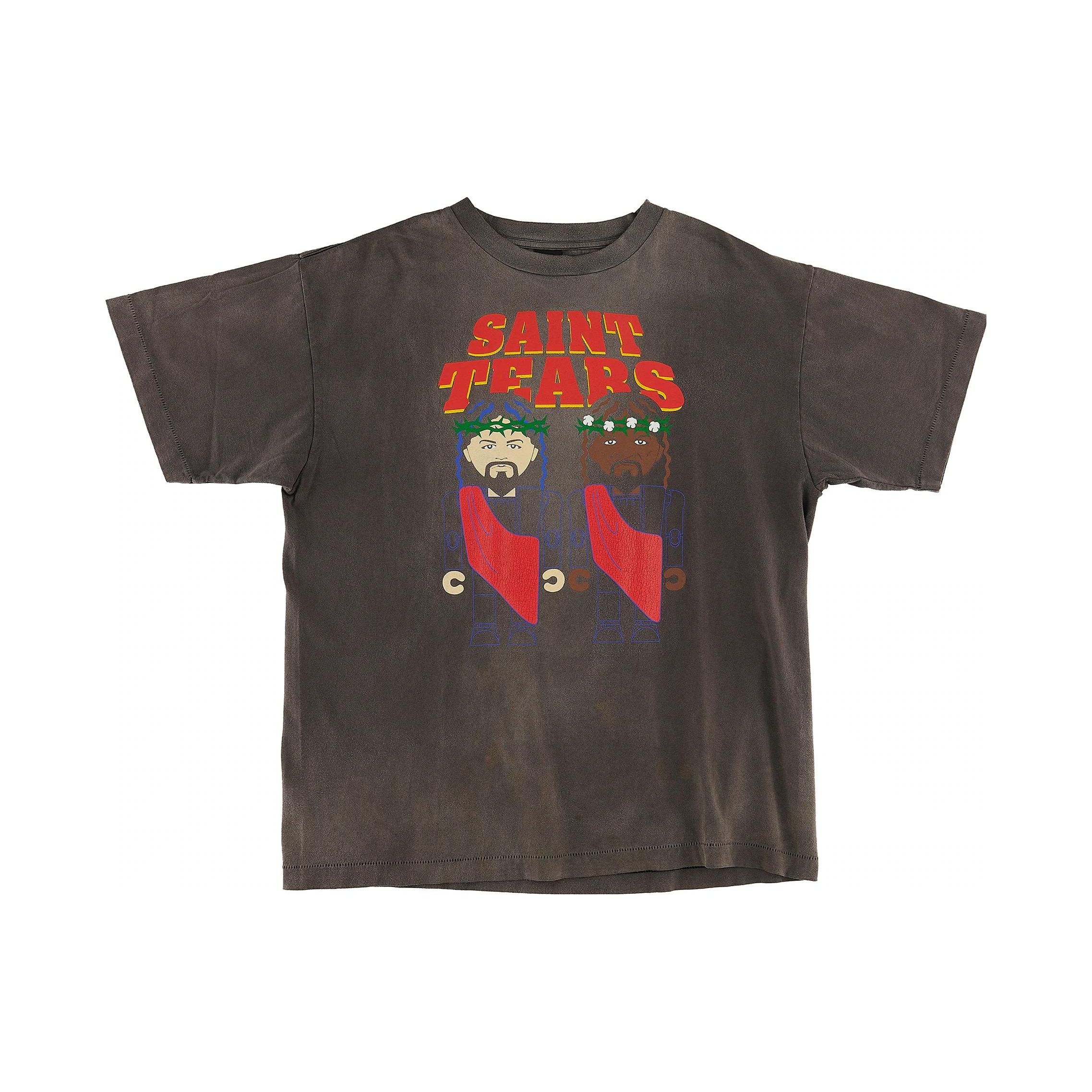 

Футболка Saint Mxxxxxx x Denim Tears Purplelp Винтажный черный Унисекс Уличная одежда SM-S22-0000-063 S