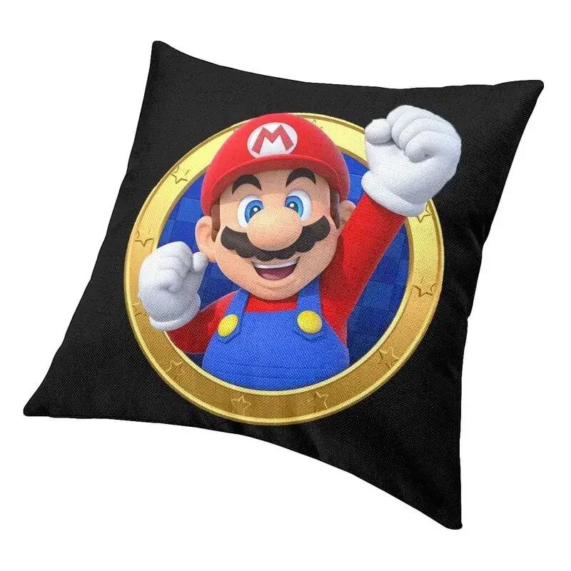 Mario Soundate Double-sided Printed Cushion, Living Room Cartoon Printed Cushion Cover