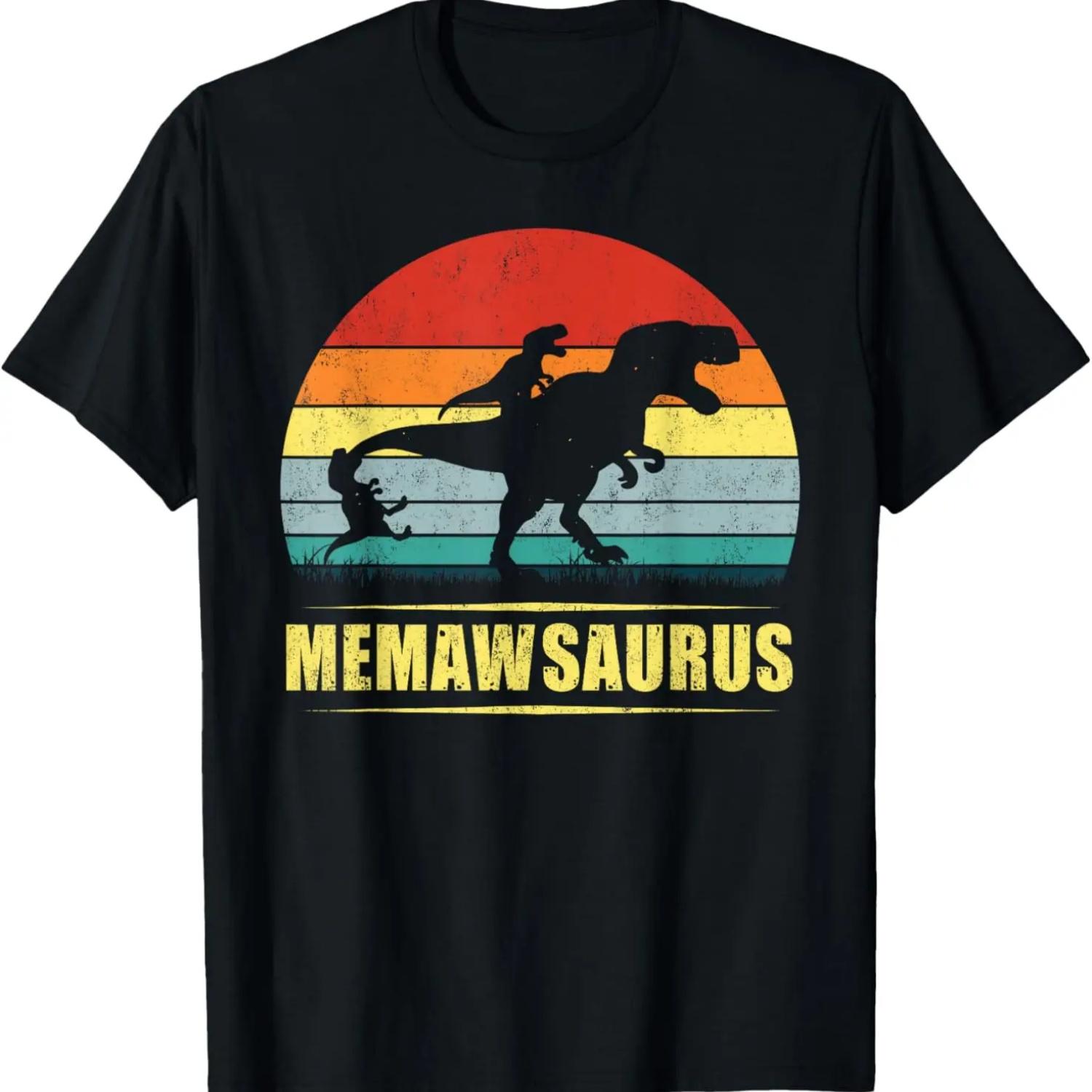 

Memaw Saurus T Rex Dinosaur Funny Mother s Day T-Shirt S