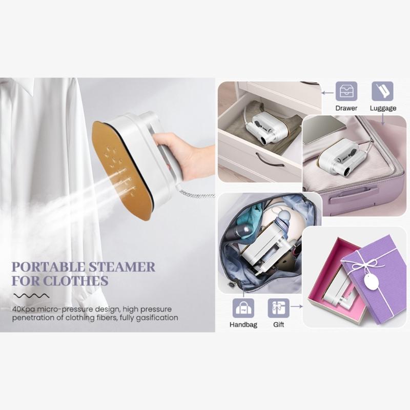 Handy Ironing Machine Portable Garment Steamer with Digital Display Handheld Iron for Quick Fabric Steam RefreshsClothes