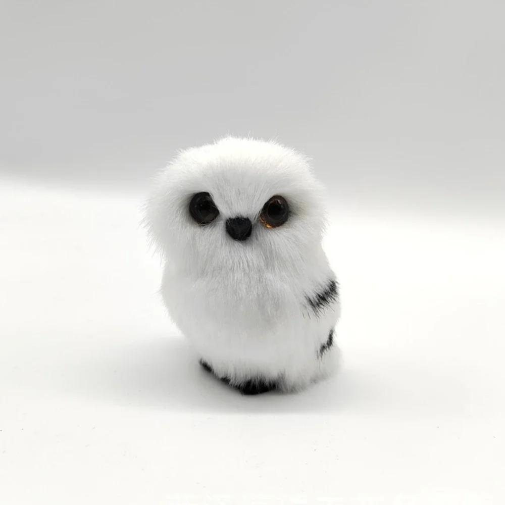 Simulation Owl Exquisite Ornament Cute Lovely Furry Home Decoration Ornament Adornment Simulation Plush Model  Kids Room Gift