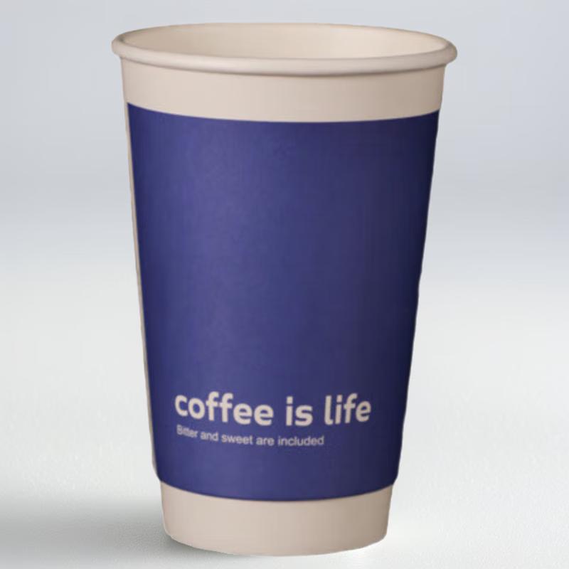 Одноразовые двухслойные бумажные стаканы для кофе