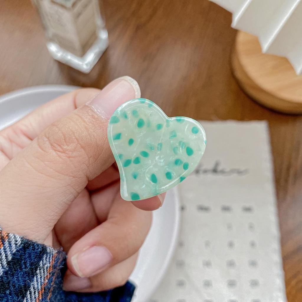 Bofeiya Sweet Heart Acetate Hair Clip - Cute, Small, High-End Side or Top Clip for Braided Hairstyles