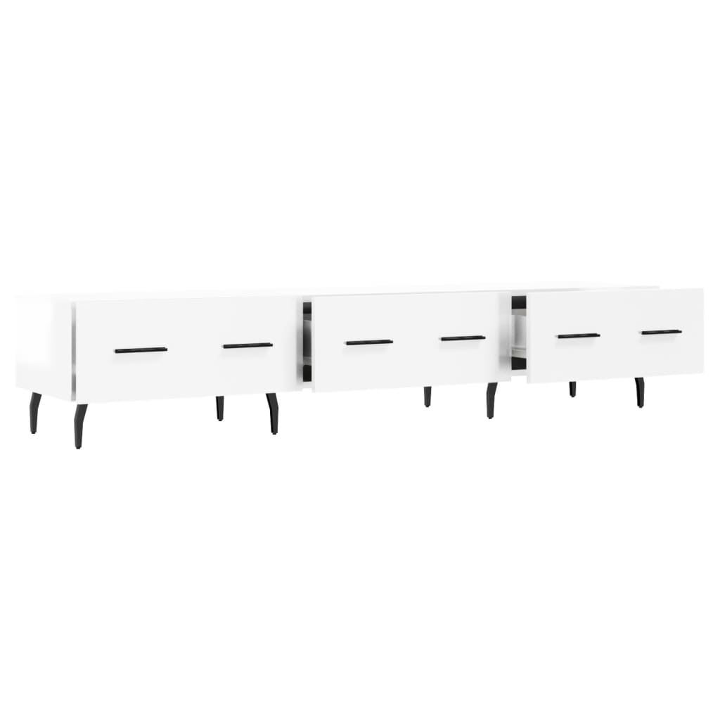 TV Stand High Gloss White 150 x 36 x 30 cm Engineered Wood