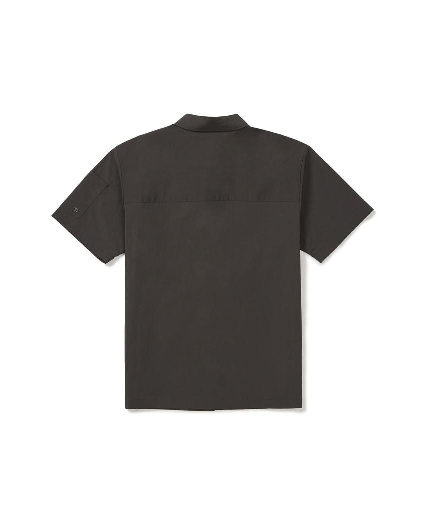 Snow Peak Root Shirt Short Chocolate Size L S/S GS-S26MMRSH62 T-shirt, Sleeve, Men's/Women's, Khaki