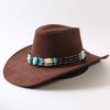 Popular European and American Classic Big-brimmed Western Cowboy Hat Men's and Women's Outdoor Fashion Anti-sun Cowboy Hat Jazz Hat
