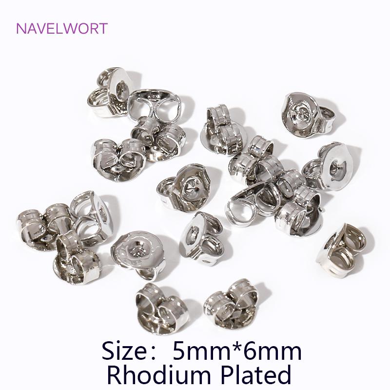 50/100Pcs 14K Gold Plate Brass Earing Back Stopper Butterfly Earing Plug For Jewelry Making DIY Earring Jewelry Accessories