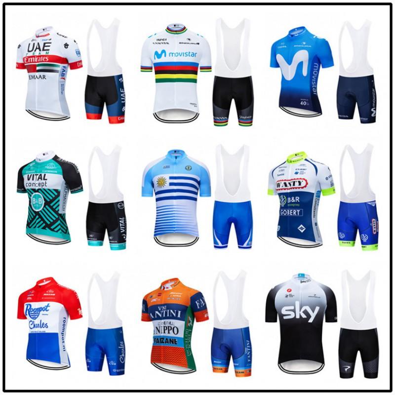 Mens Cycling Jersey Bib Shorts Set Road Bike Performance Wear Breathable Quick-Dry Compression Fit