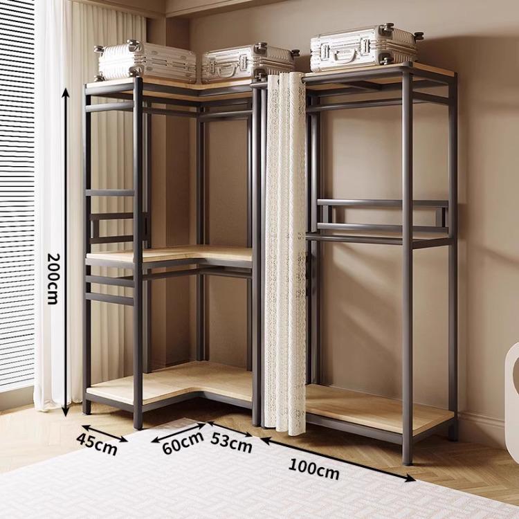 Vertical Metal Corner Coat Rack for Bedroom or Entrance