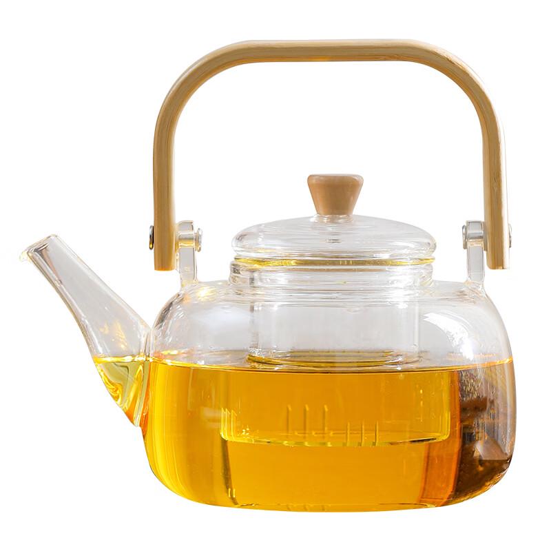 Borosilicate Glass Teapot with Bamboo Handle