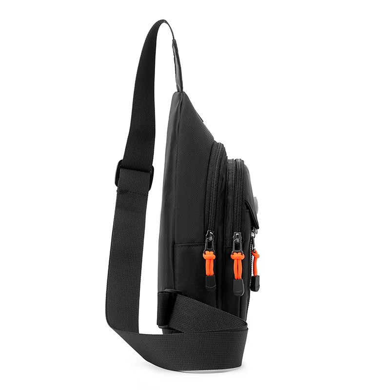 Men Fashion Chest Waist Bag Casual Outdoor Travel Nylon Sling Bag Chest Bag Phone Bag