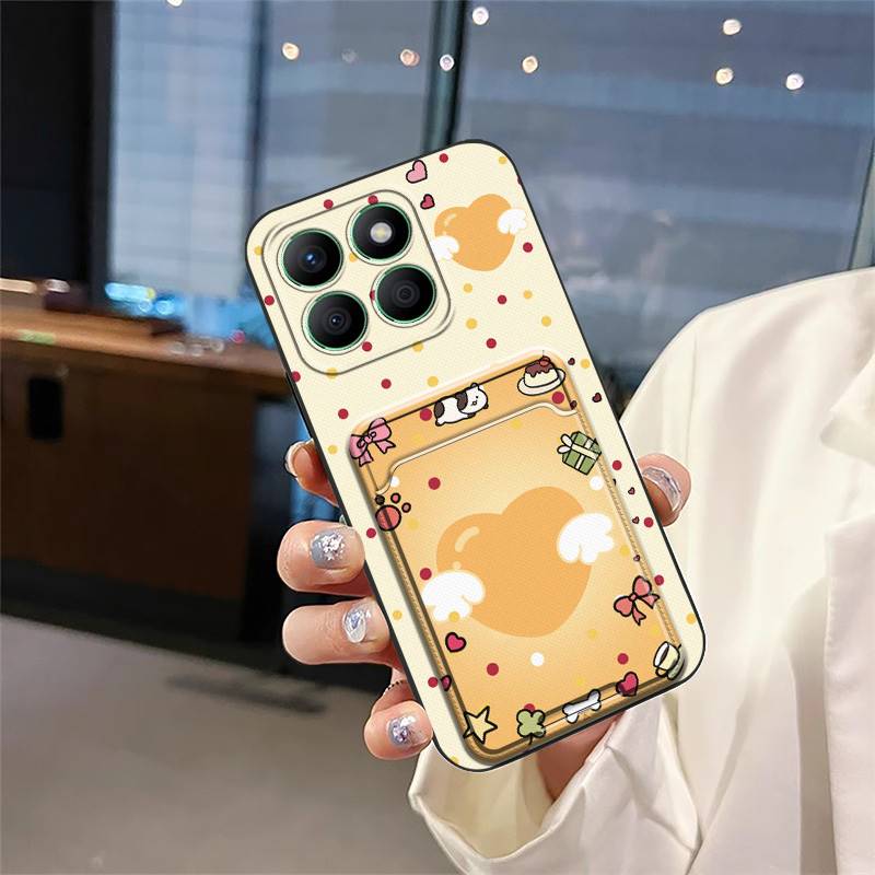 Silicone Protective Phone Case For Honor X8b 4G Full Wrap Anti-knock Cartoon Cute Soft Case Card Sleeve Dirt-resistant