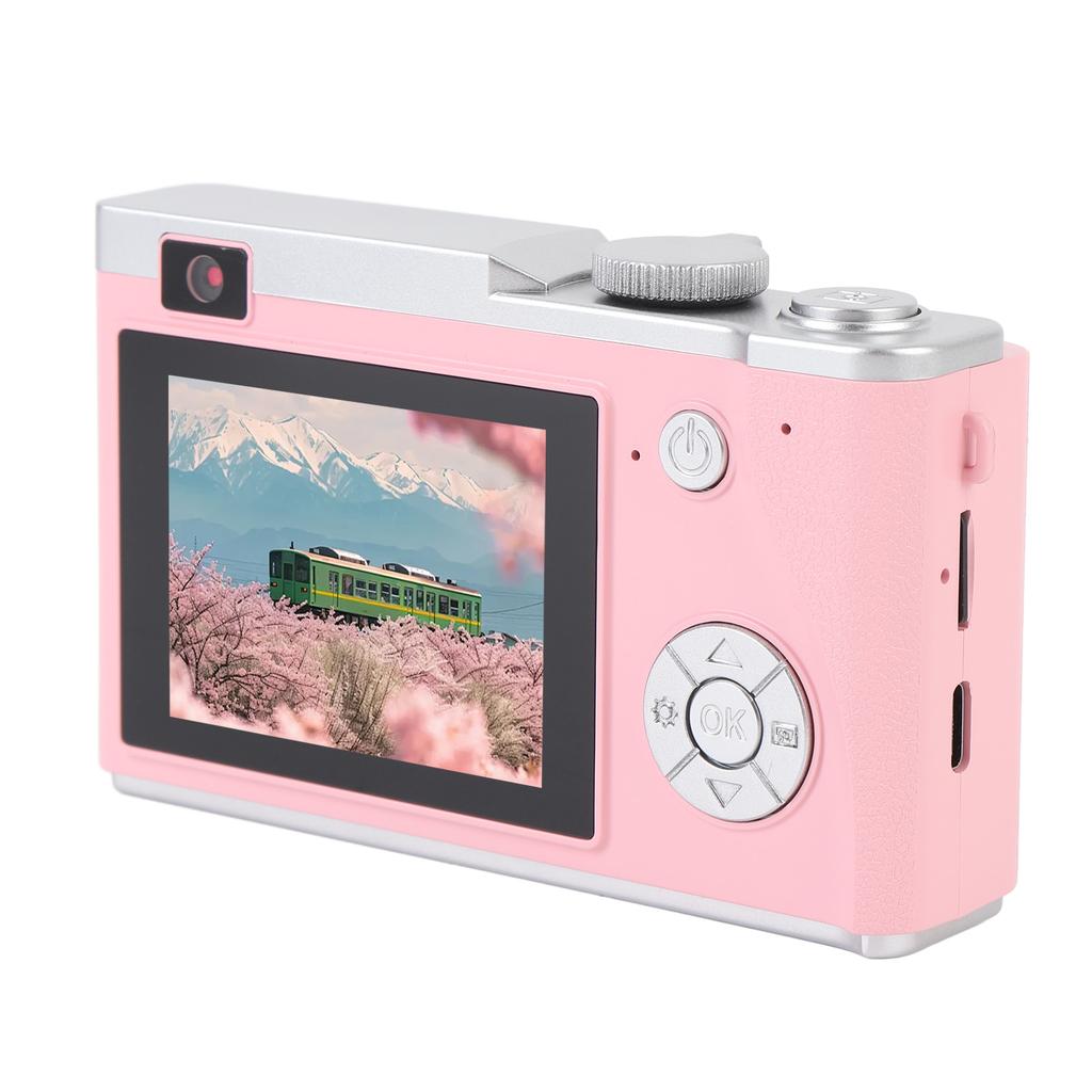 Digital Camera 2.4inch IPS Screen 4K 64MP 16X Digital Zoom Fill Light Anti Shake Compact Camera for Travel Webcam 64GB