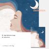 Blue Soulmate Couple Canvas Painting Boho Beautiful Women Wall Art Pictures Sun Moon Poster Abstract Minimalist Print Home Decor