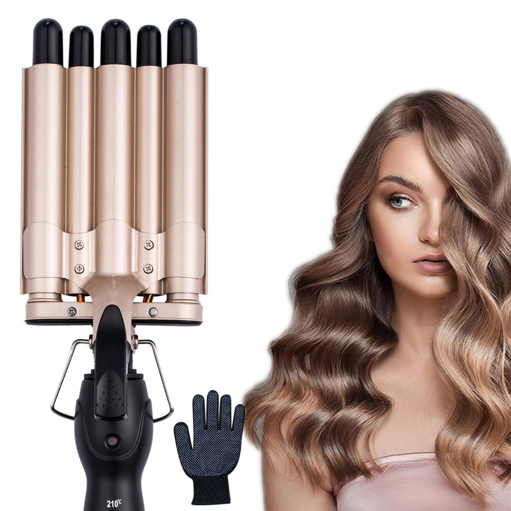 5-Barrel 15mm Egg Roll Hair Curler Hair Curling Iron Hair Waver Hair Crimper Temperature Adjustable