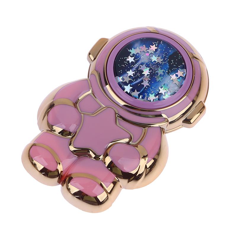 

1 шт. милый 3D мультяшный космический медведь блестящий жидкий зыбучий песок мобильный телефон ручка подставка держатель астронавт телефон подставка фиолетовый