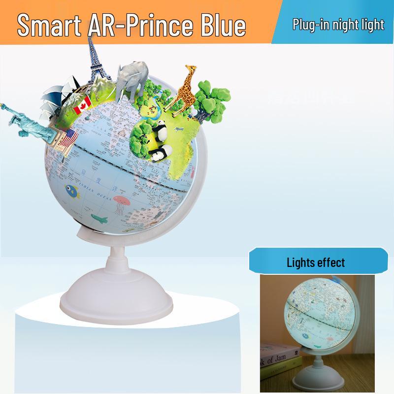 Princess Pink Gemini Globe AR Desk Lamp - Creative Birthday & New Year Gift for Kids.