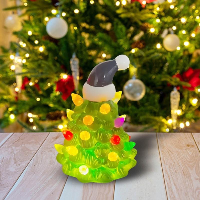 Resin Decoration Christmas Tree Figurine Easy Seasonal Storage Solution