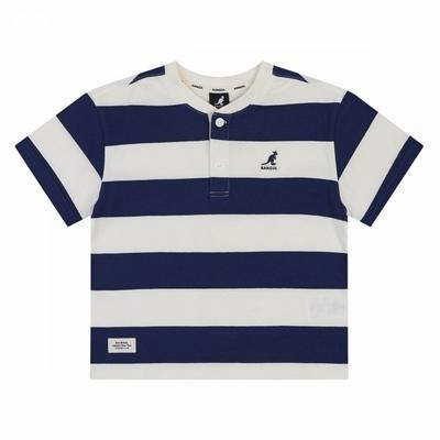 Henry Neck Bold STripe T shirT Navy  asbcrT01230nv 