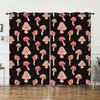 Curtains Mushroom Sunshade Digital Printing Curtains Blackout No Punching Bedroom Living Room Universal
