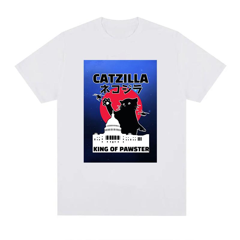 Catzilla Tshirt Unisex Unisex Plus Size Fashion Oversized Breathable Oneck Casual Streetwear Harajuku Summer Unisex Tees