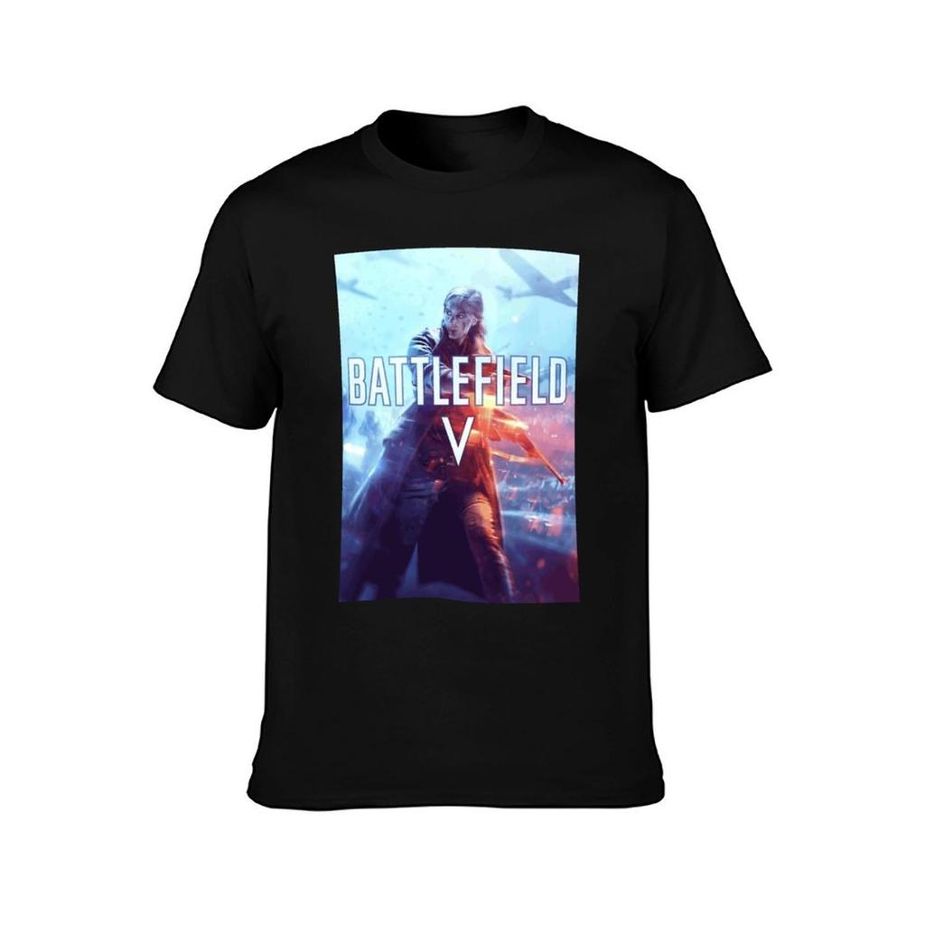 Battlefield V 5 Fan Art 4K T-Shirt Oversized Graphic Tee for a Boy Clothing Men T Shirts