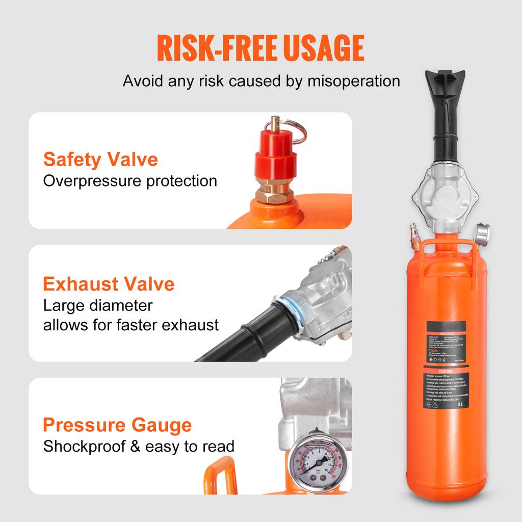 SucceBuy Tire Bead Seater 8L/9L Air Tire Bead Blaster Handheld & Portable Inflation Tool for Truck ATV Car Tractor Tire Repairs