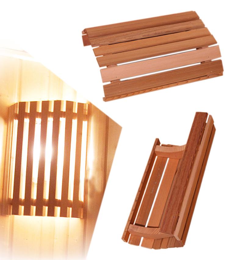 Explosion-Proof Wooden Sauna Lampshade: Solid Wood Protective Cover for Dry and Steam Rooms