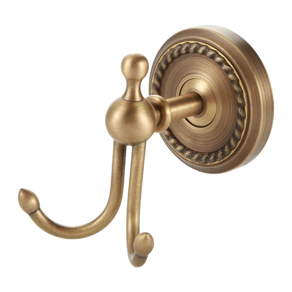 Wall Mounted Towel Hanger Hook Antique Gold Robe Hook Bathroom Entryway Closet Kitchen