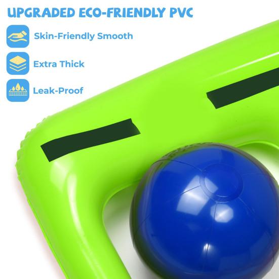 Inflatable Pool Tic-Tac-Toe Game Waterproof Floating Board with Balls Family Outdoor Water