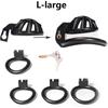 FREDORCH 2022 Super Small Penis Ring Sissy Chastity Cage,Locked In Male Chastity Device with 4 Base Ring (L-Large, Black)
