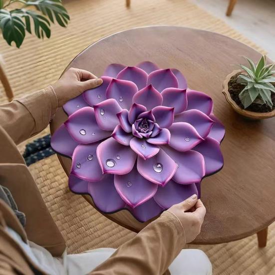 3D Floral Placemat Diatomaceous Earth Absorbent Dining Mat Heat-Resistant Realistic Flower Placemat for Dining Table Kitchen Countertop Desk Decor