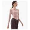 New Spring And Autumn V-neck Sport Top, Yoga Wear, Long-sleeved T-shirt, Professional Running, Quick-drying, Nude Slimming And Fitness Wear For Women