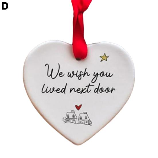 Láska srdce Tag Ornament pro vánoční akrylové řemeslné dekorace strom auto zpětné zrcátko sváteční party