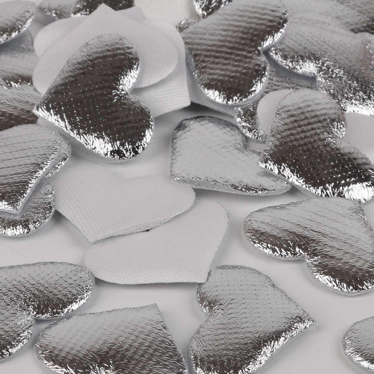 

Лепестки в виде сердца 5,5×5,5 см, 100 штук 35x25mm серебряный