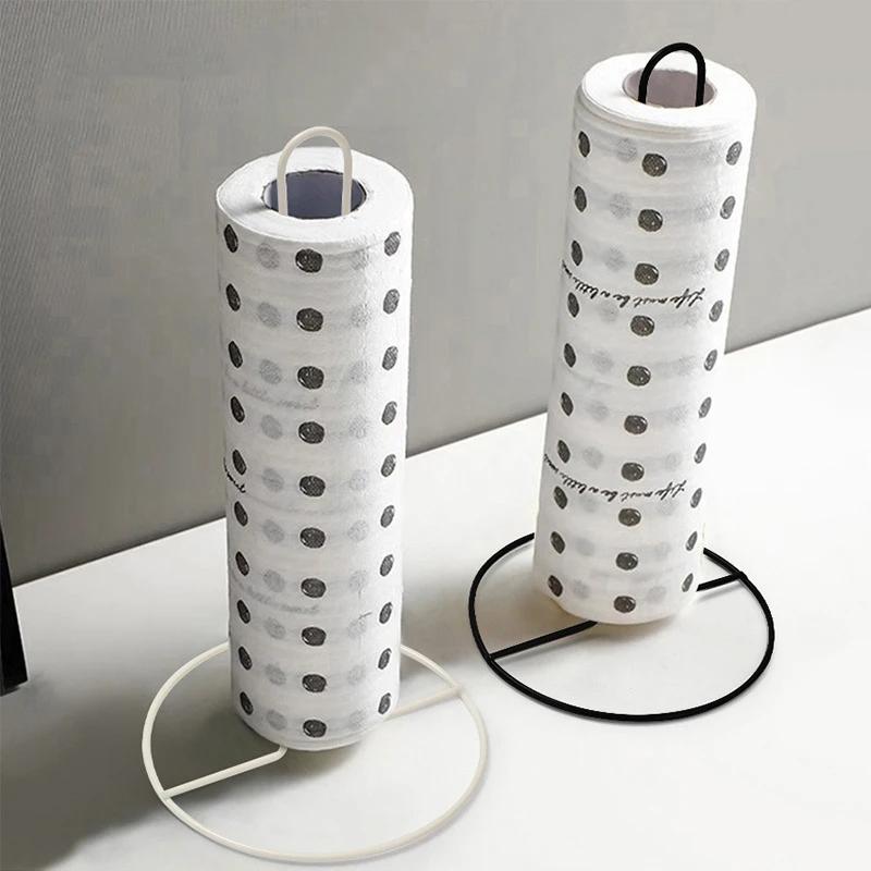 Stainless Steel Tissue Holder, Multifunctional Packaging Paper Storage Rack, Dining Table Vertical Storage Roll Paper Holder