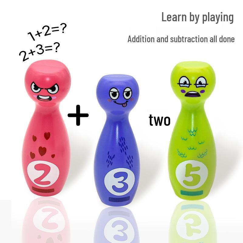 Kids' Stacking Bowling Numbers Toy - Indoor/Outdoor Sports & Learning