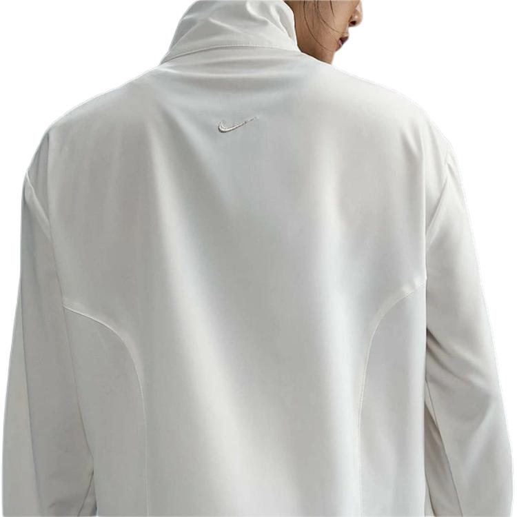 Nike Stand Collar Zipper Loose Drop Shoulder Long Sleeve Jacket Women Jacket White HV5010-133