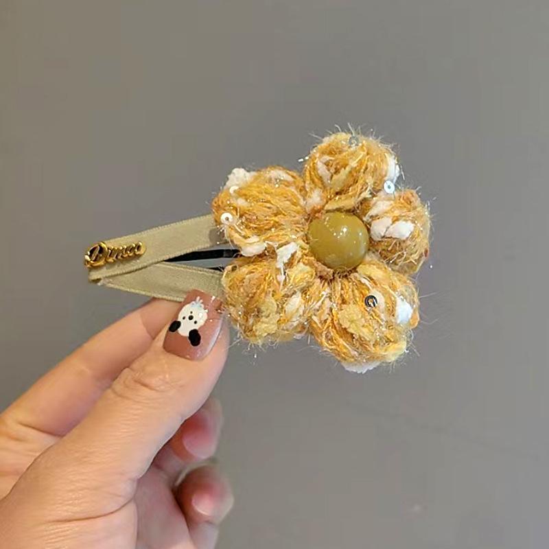 Hand-Woven Floral Hair Side Clip – Sweet Versatile Fringe or Bangs Accessory